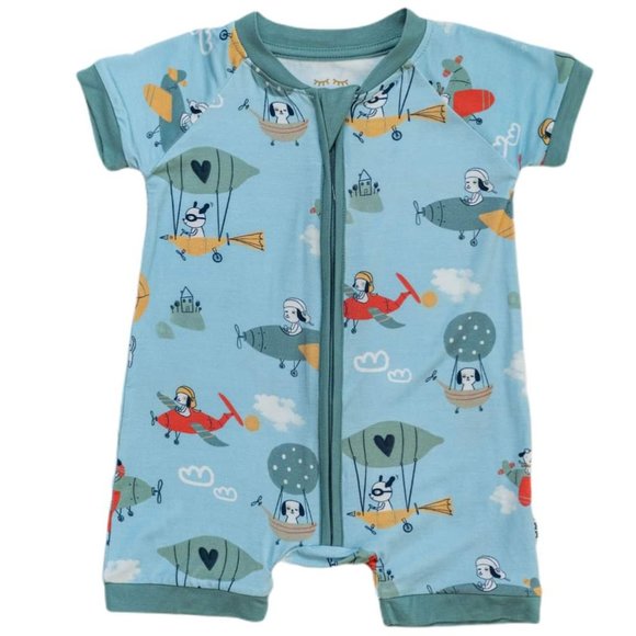 Little Sleepies Fly Away With Me - Bamboo Viscose SHORTIE ZIPPY! BNWT. 12-18m - Picture 1 of 2
